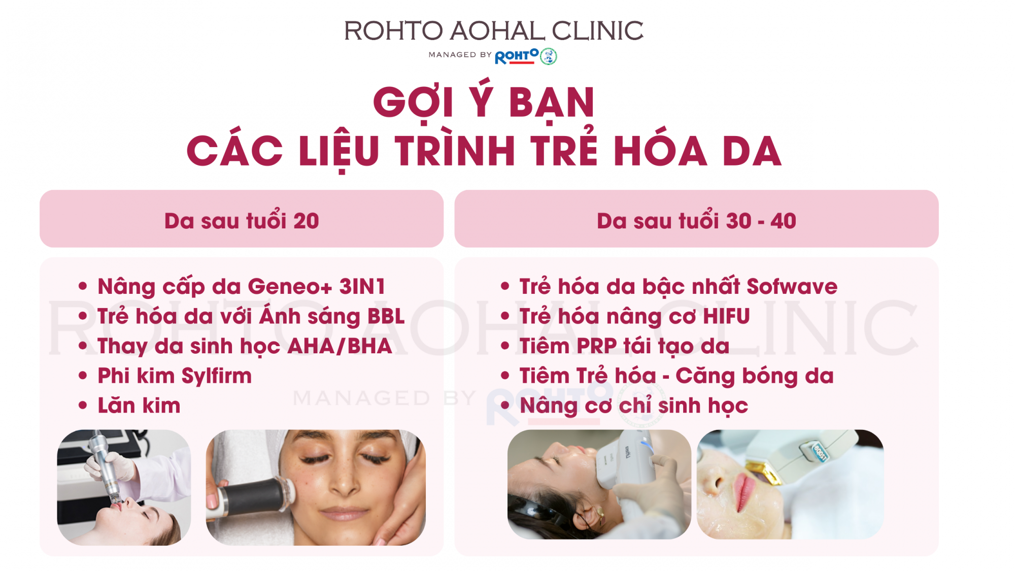 Liệu trình trẻ hóa da theo từng độ tuổi